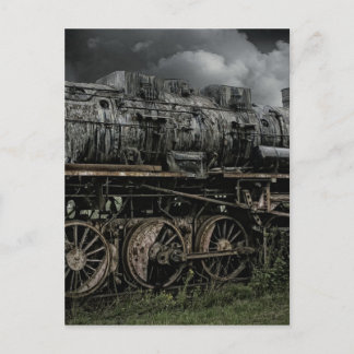Carte Postale locomotive à vapeur train rail voie ferrée