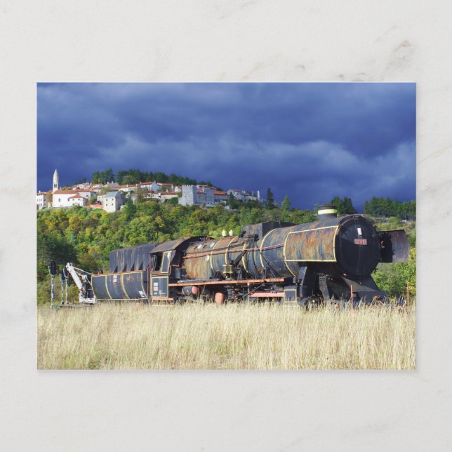 Carte Postale Locomotive abandonnée (Devant)
