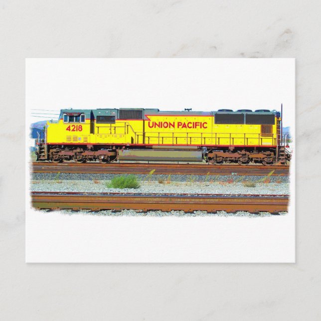 Carte Postale Locomotive diesel (Devant)