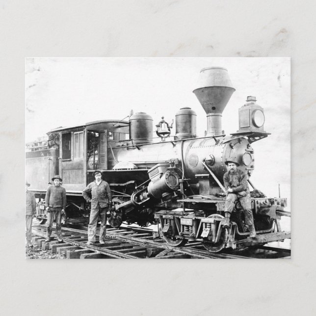 Carte Postale Locomotive ferroviaire - Photo Vintage (Devant)