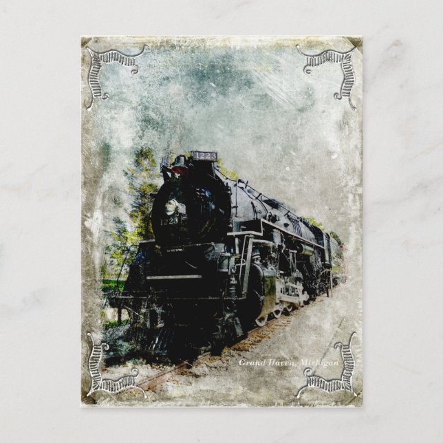 Carte Postale Locomotive vintage (Devant)