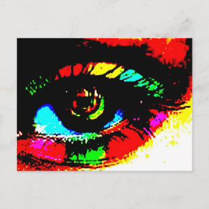 Carte Postale L'oeil du graffiti numérique