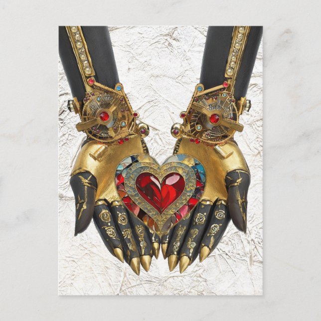 Carte Postale L'offre - Coeur dans les mains (Devant)