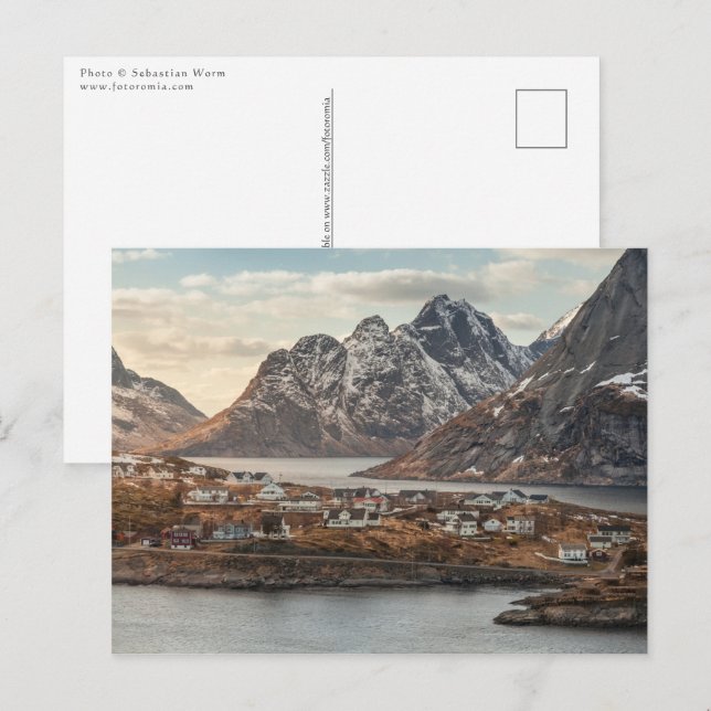 Carte Postale Lofoten Norvège Paysage (Devant / Derrière)
