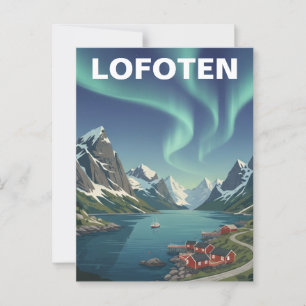 Carte Postale Lofoten Norvège Travel