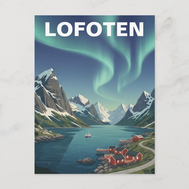Carte Postale Lofoten Norvège Travel (Devant)