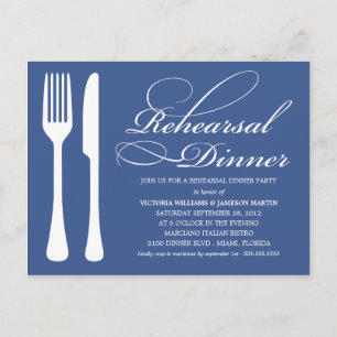 CARTE POSTALE LOGICIEL NAVY   REHEARSAL DÎNER INVITATION