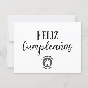 Carte Postale Logo Bonne Fête pour les entreprises immobilières 
