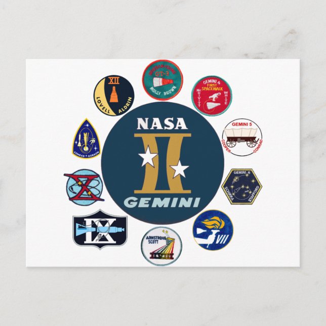 Carte Postale Logo commémoratif Gemini (Devant)