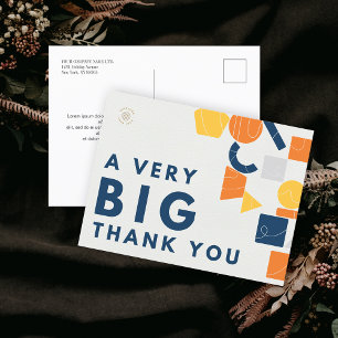 Carte Postale Logo Commercial sur Mesure Un Grand Merci