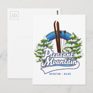 Carte Postale Logo de Bridgton de Ski de Montagne Agréable.