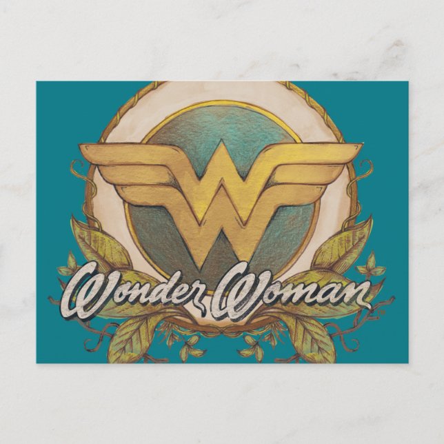 Carte Postale Logo de croquis Wonder Woman Folift (Devant)
