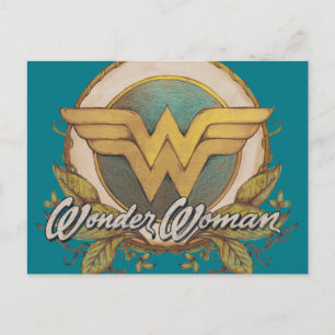 Carte Postale Logo de croquis Wonder Woman Folift