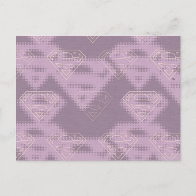 Carte Postale Logo de demi-ton violet supergirl (Devant)
