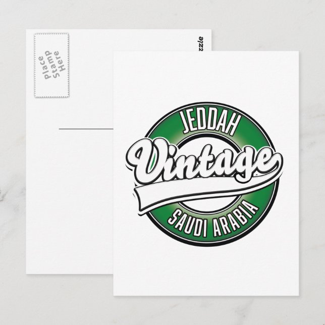 Carte Postale logo de Djeddah en Arabie saoudite (Devant / Derrière)