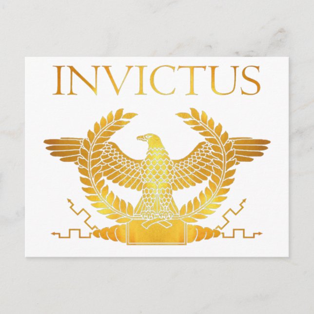 Carte Postale logo de l'aigle royal invictus (Devant)