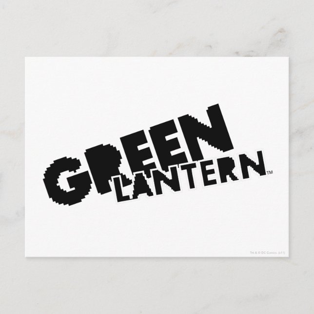 Carte Postale Logo de lanterne verte - Pixels (Devant)