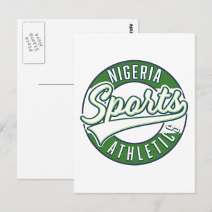 Carte Postale logo de l'athlétisme sportif nigérian