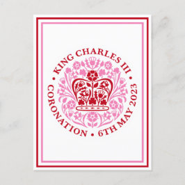 Carte Postale Logo de l'Emblème du couronnement King Charles III