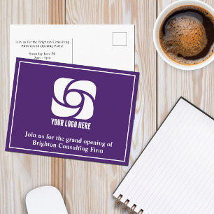 Carte Postale Logo de l'entreprise de publicité Purple Company