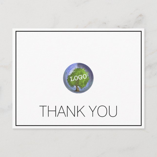 Carte Postale Logo de l'entreprise Merci (Devant)