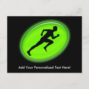 Carte Postale Logo de remise en forme Green Glow