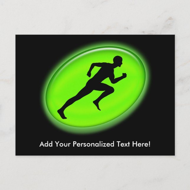 Carte Postale Logo de remise en forme Green Glow (Devant)