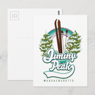 Carte Postale logo de ski jiminy pic massachusetts