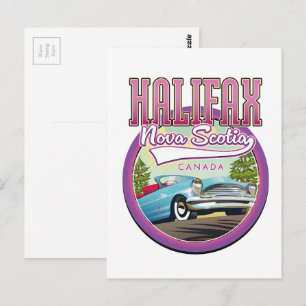Carte Postale Logo de voyage de Halifax Nouvelle-Écosse