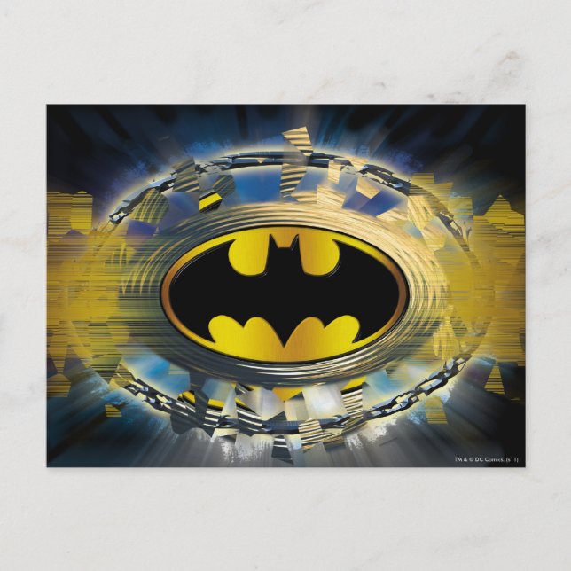 Carte Postale Logo Décoré Batman (Devant)
