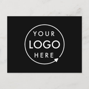 Carte Postale Logo d'entreprise   Black Corporate Company
