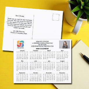 Carte Postale Logo d'entreprise personnalisé Calendrier d'entrep