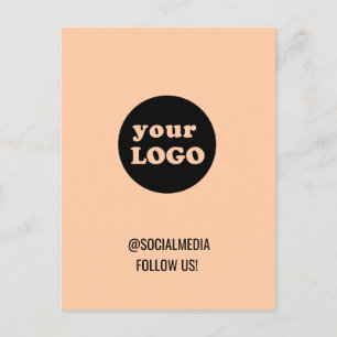 Carte Postale Logo d'entreprise personnalisé minimaliste