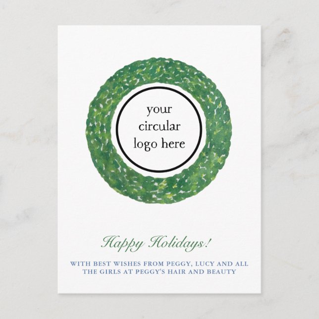 Carte Postale Logo d'entreprise Preppy Happy Joyeux vacances Mes (Devant)