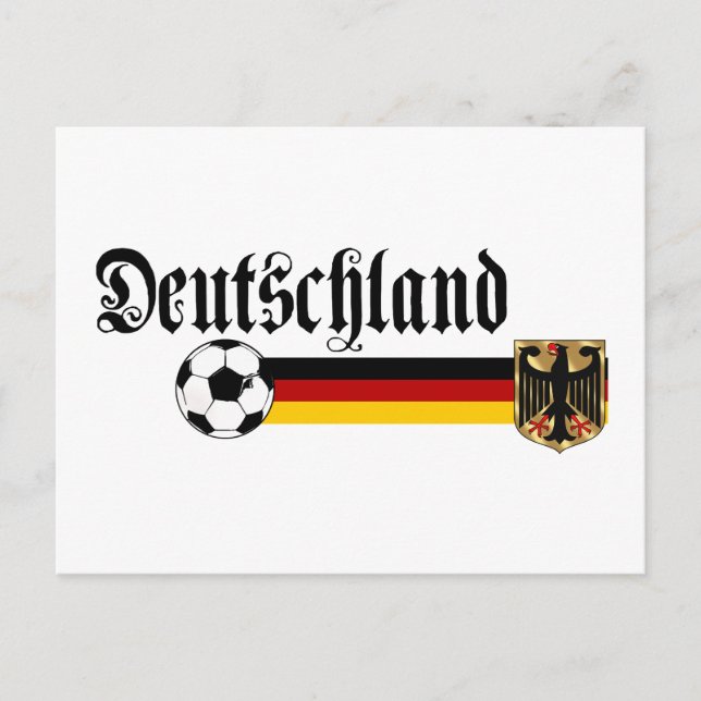 Carte Postale Logo Deutschland grand fussball (Devant)