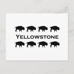 Carte Postale Logo du bison de Yellowstone
