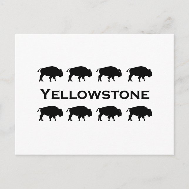 Carte Postale Logo du bison de Yellowstone (Devant)
