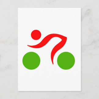Carte Postale Logo du cool cycliste