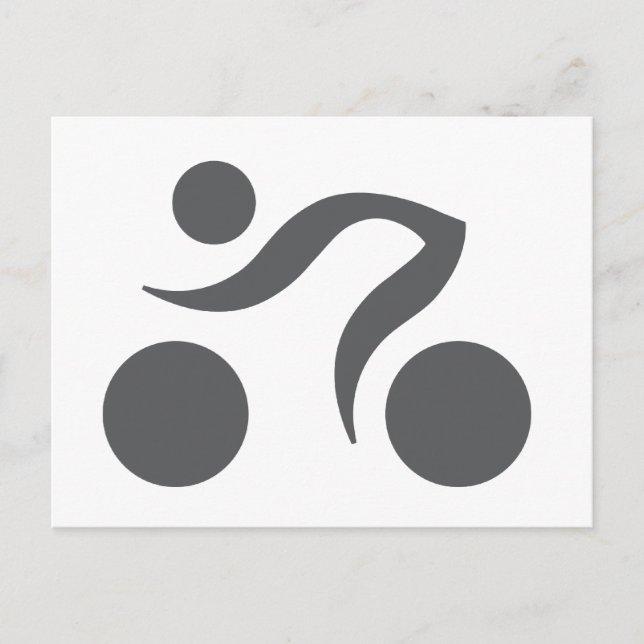 Carte Postale Logo du cool cycliste (Devant)