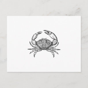 Carte Postale Logo du crabe de pierre (art linéaire)