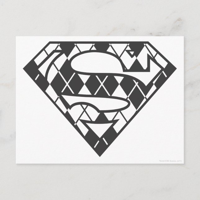 Carte Postale Logo du Jacquard noir Supergirl (Devant)