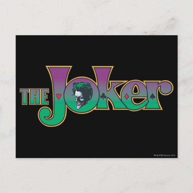 Carte Postale Logo du nom Joker (Devant)