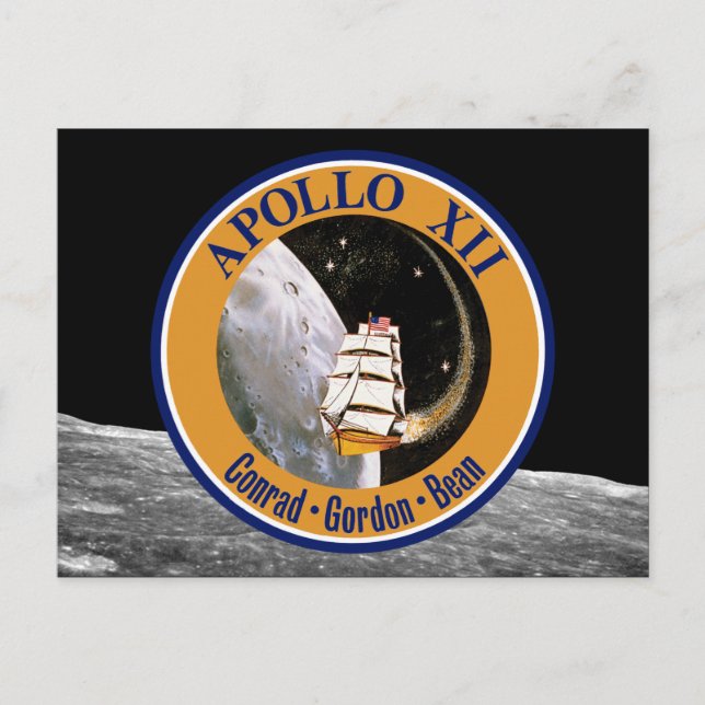 Carte Postale Logo du patch de mission Apollo 12 (Devant)