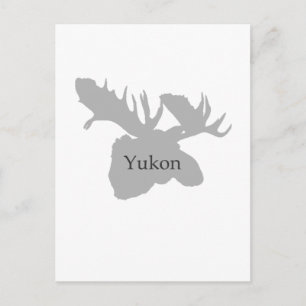 Carte Postale Logo du Yukon Canada (orignal)