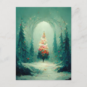 Carte postale Logo Entreprise Arbre de Noël