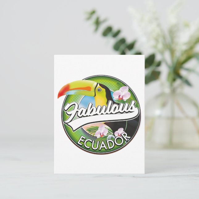 Carte Postale Logo Explorez l'Équateur fabuleux (Debout devant)