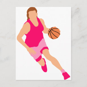 Carte Postale Logo féminin de basket-ball