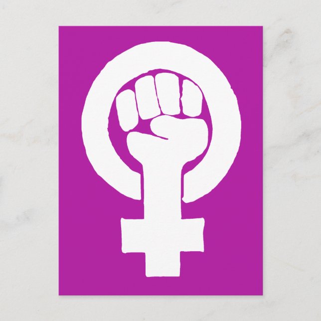Carte Postale Logo, féministe / féministe, égalité / igualidad : (Devant)