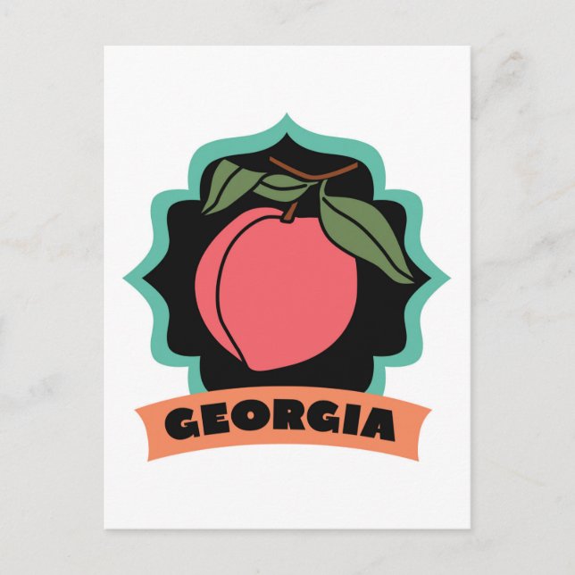 Carte Postale Logo Georgia Peach (Devant)