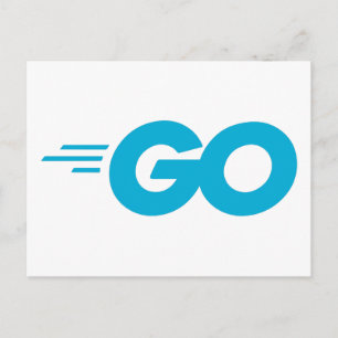 Carte Postale Logo Golang (Go Programming Language)